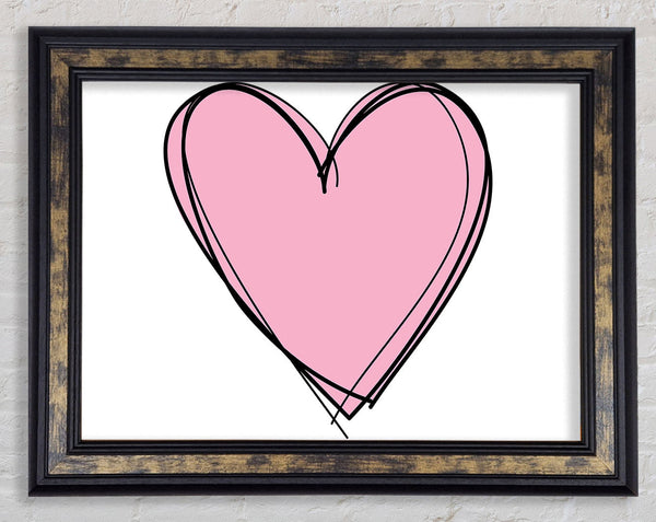 Pink Heart Framed Print