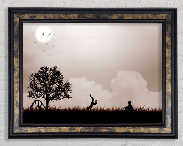 Childs Playground Chocolate Framed Print
