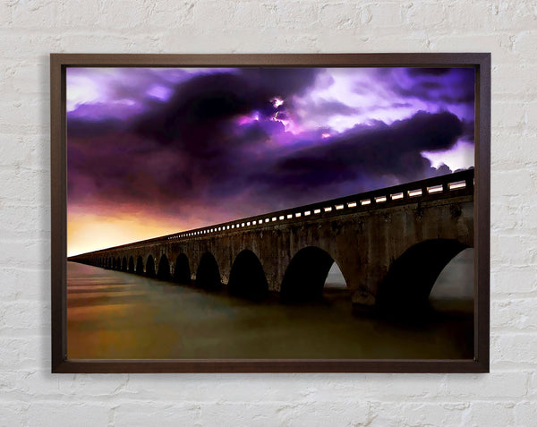 Bridge Afar Framed Print