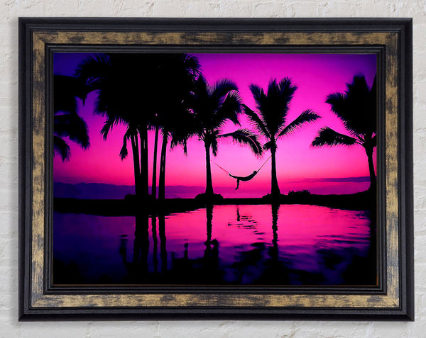 Dreaming Wonderland Pink Purple Framed Print