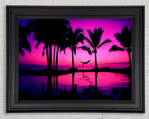 Dreaming Wonderland Pink Purple Framed Print