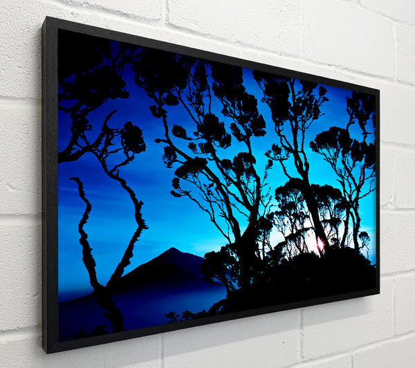 Distant Mountain View Blue