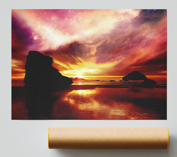 Pink Sky Explosion Giclee Print