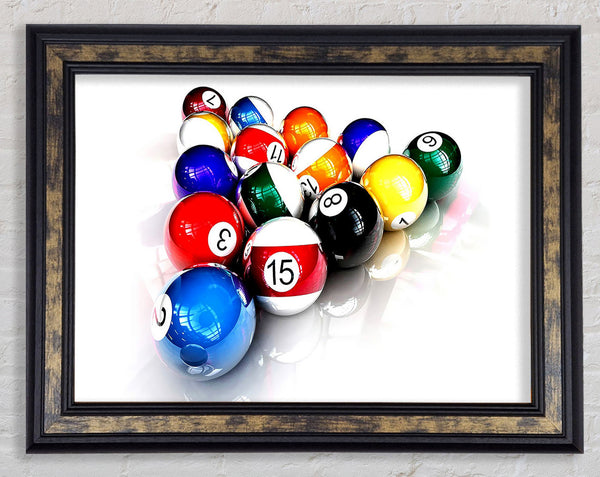 Pool Balls Framed Print
