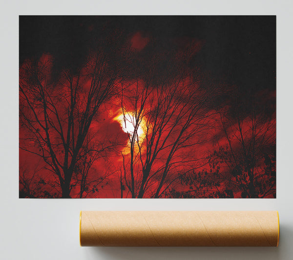 Red Moonlight Giclee Print