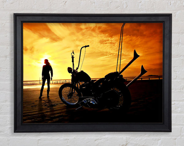 Harley Davidson Sonnenuntergang