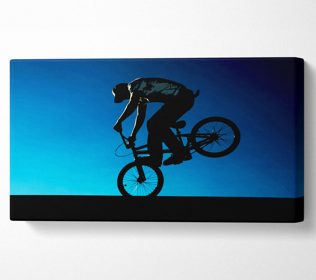  A Canvas Print of Bmx Front Wheelie Canvas Wall Art