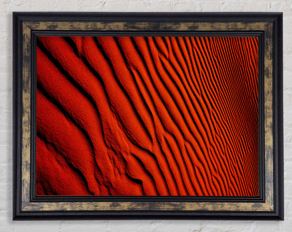 Burnt Orange Desert Sands Framed Print