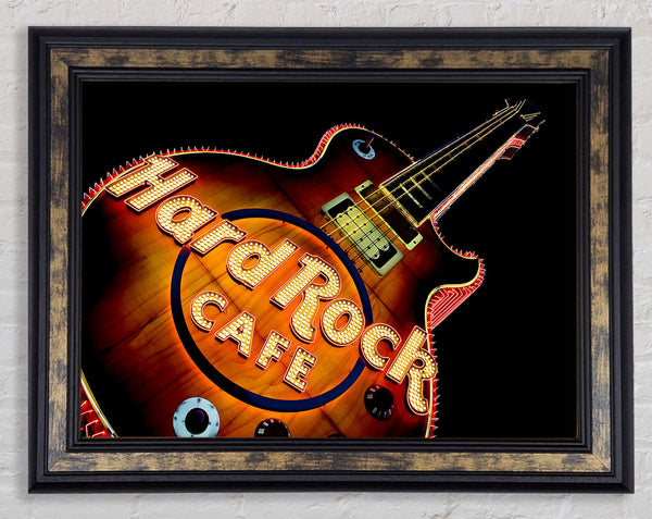 Hard Rock Cafe Guitar Framed Print