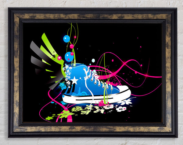 Colourful Converse Shoe Framed Print