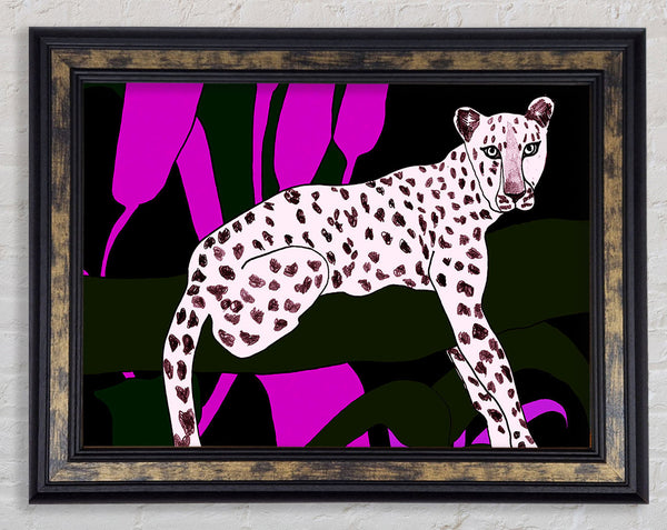 Pink Leopard Spots Framed Print