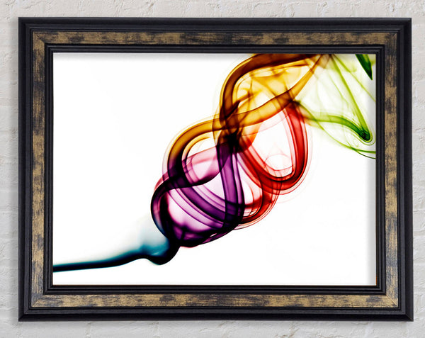 Rainbow Smoke Coil Framed Print