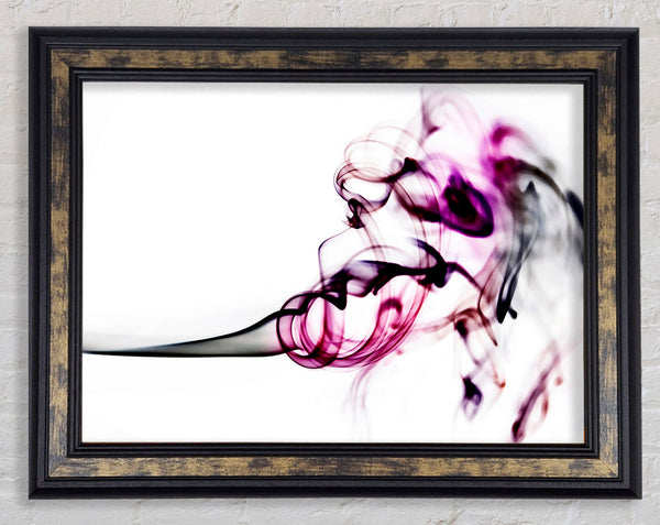 Pink Smoke Fury Framed Print