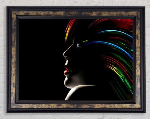 Rainbow Hair Framed Print