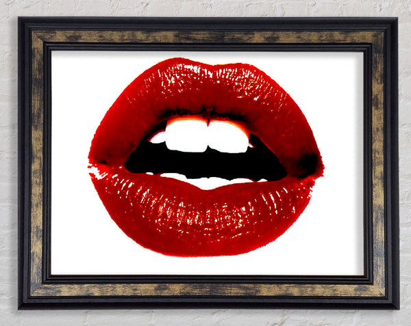 Red Hot Lips Framed Print
