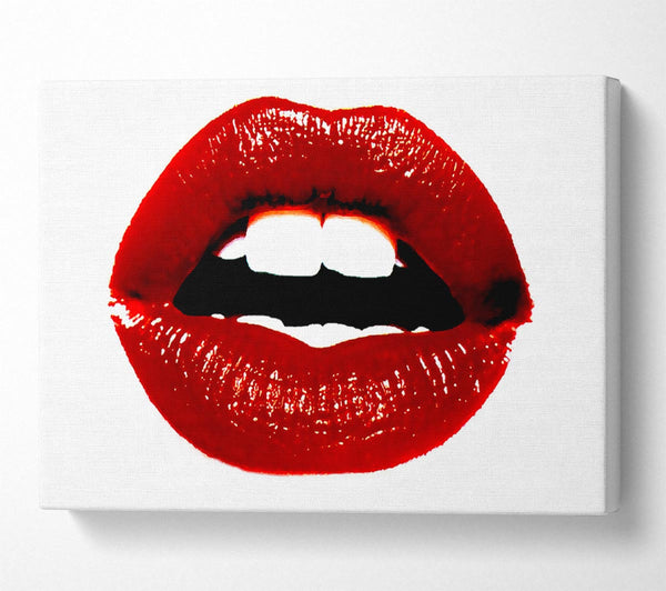 Red Hot Lips Canvas Wall Art
