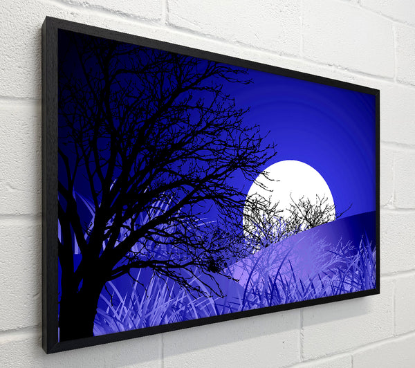 Purple Moonlit Landscape