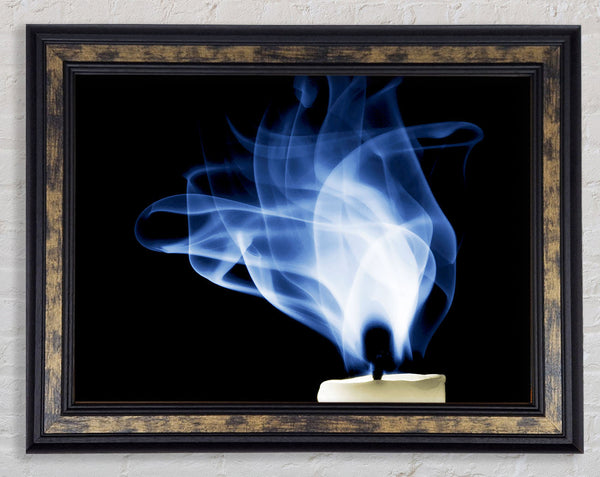 Candle Smoke Framed Print