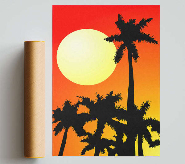 Palm Tree Sun Print