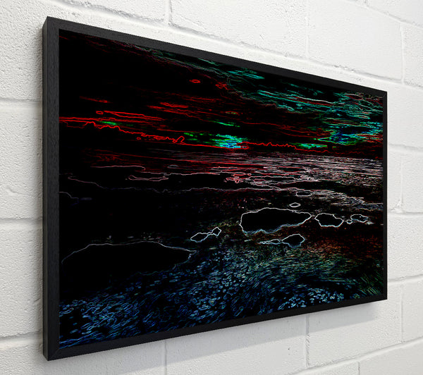 Abstract Neon Seascape
