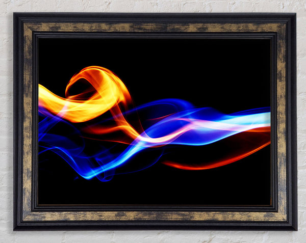 Flames Of Smoke Framed Print