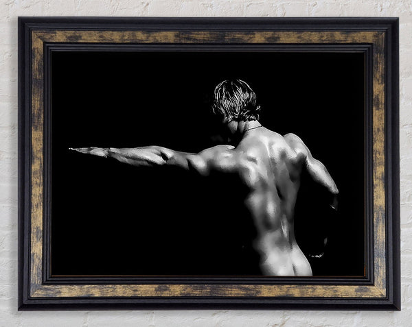 Contours Of A Man Framed Print
