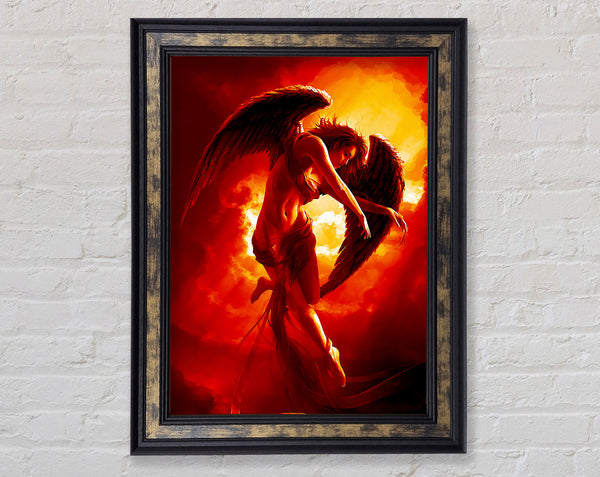 Red Guardian Angel Framed Print