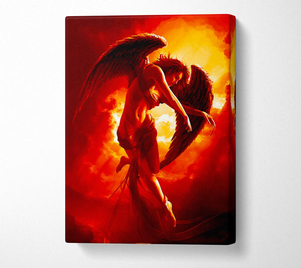 Red Guardian Angel Canvas Print