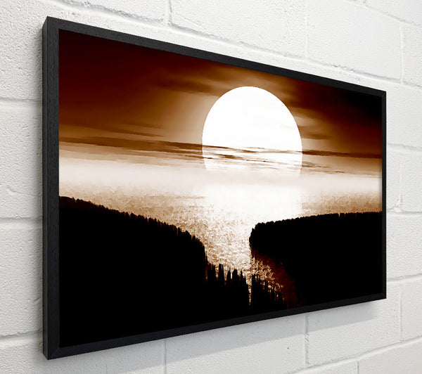 Chocolate Moonlit River Flows