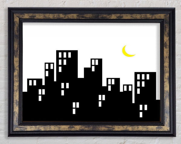 City Moonlight Framed Print