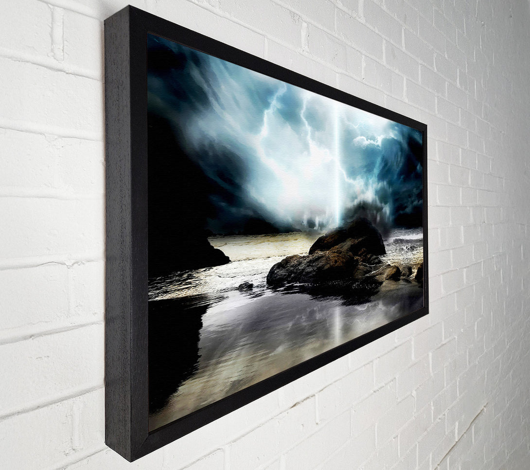  A Canvas Print of Storm On The Beach Canvas Art