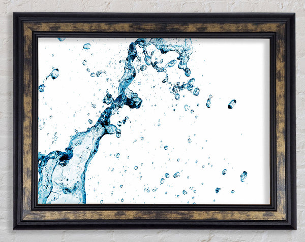 Blue Water Droplet Galore Framed Print