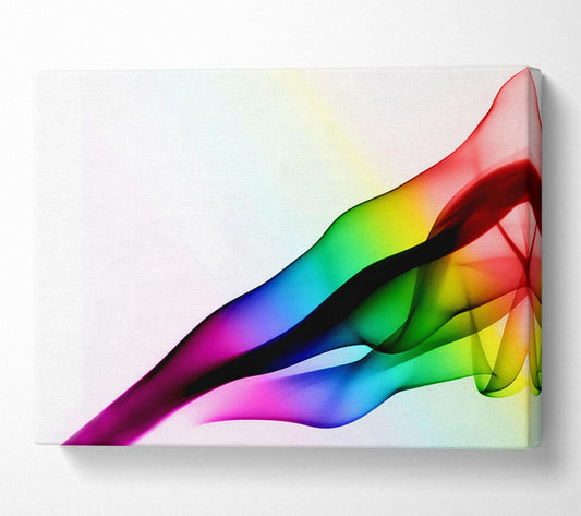 Rainbow Ribbons Canvas Wall Art