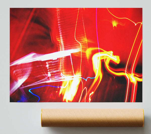 Red Light Flames Giclee Print