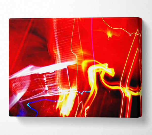 Red Light Flames Canvas Print