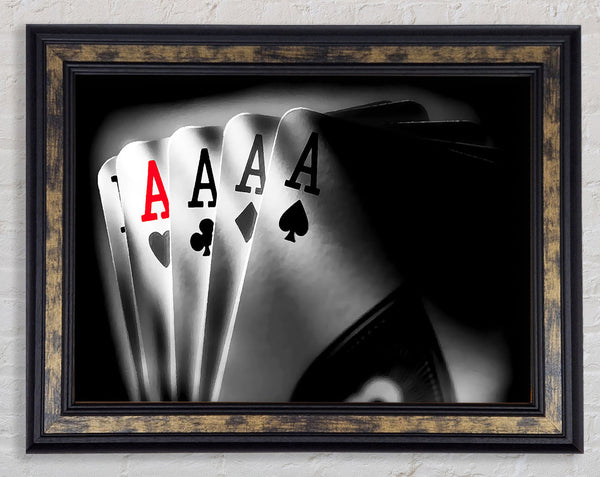 Poker Aces Framed Print