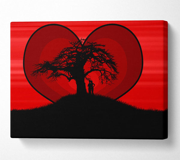  A Canvas Print of Lovers At Love Tree Canvas Art