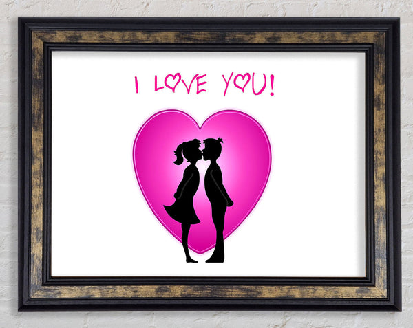 I Love You 3 Framed Print
