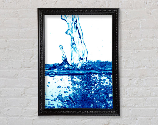 Blue Water Fizz Framed Print