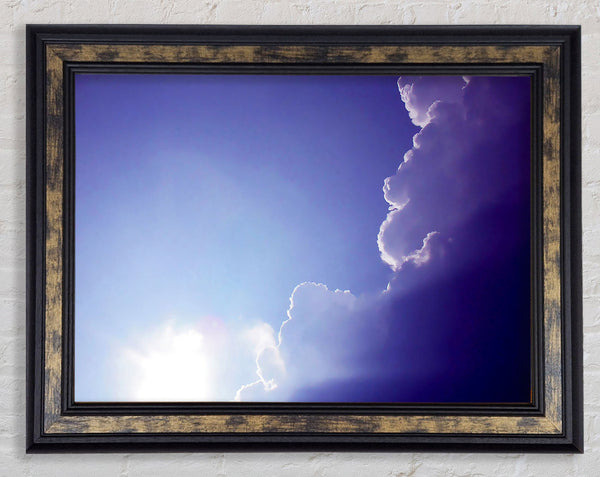 Sun Through The Clouds Framed Print