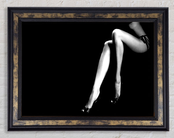 Sexy Legs Black Framed Print