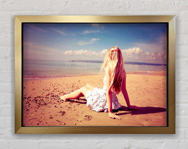Beach Girl Framed Print