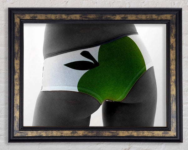 Sexy Apple Knickers B n W Framed Print