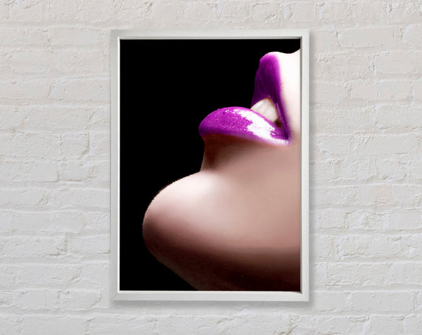 Exotic Pink Lips Framed Print
