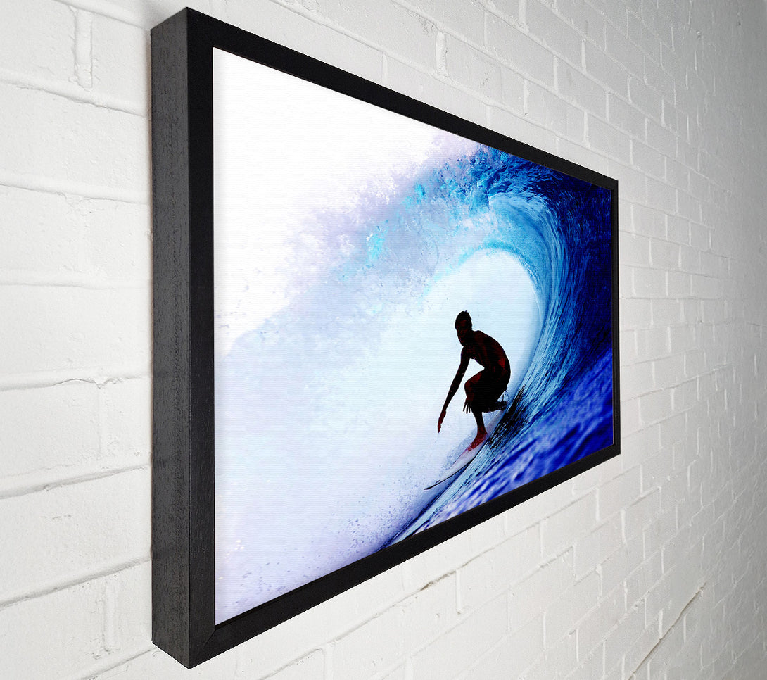  A Canvas Print of Wave Tunnel Surfer Canvas Print