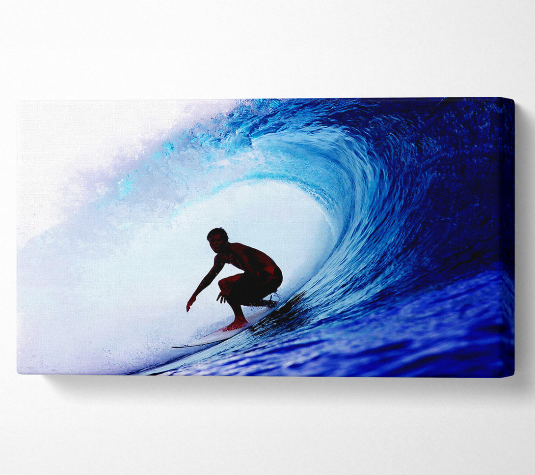  A Canvas Print of Wave Tunnel Surfer Canvas Print
