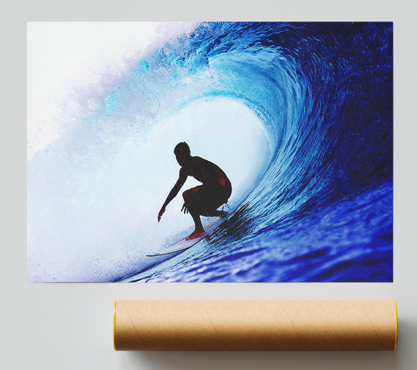 Wave Tunnel Surfer Print