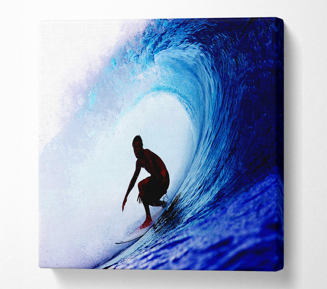  A Canvas Print of Wave Tunnel Surfer Canvas Print