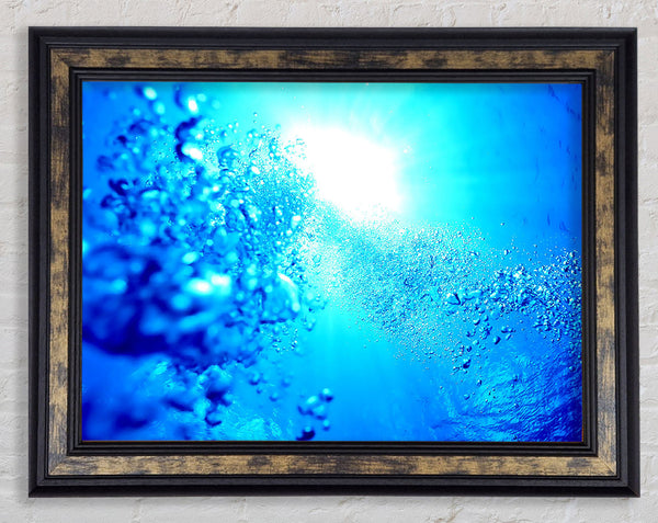 Water Elements In The Sun Framed Print