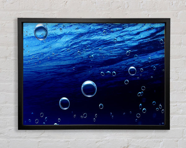 Underwater Bubbles Framed Print